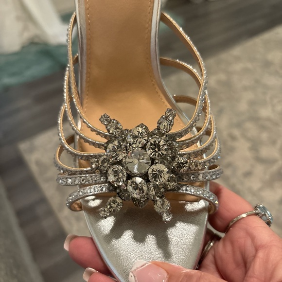 Steve Madden Silver Glamorous Heels